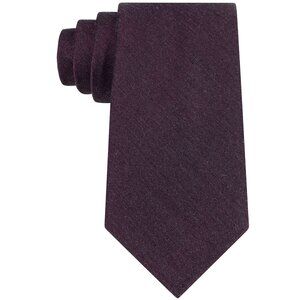 MICHAEL KORS Purple Melange Stock Solid Silk Blend Classic Tie